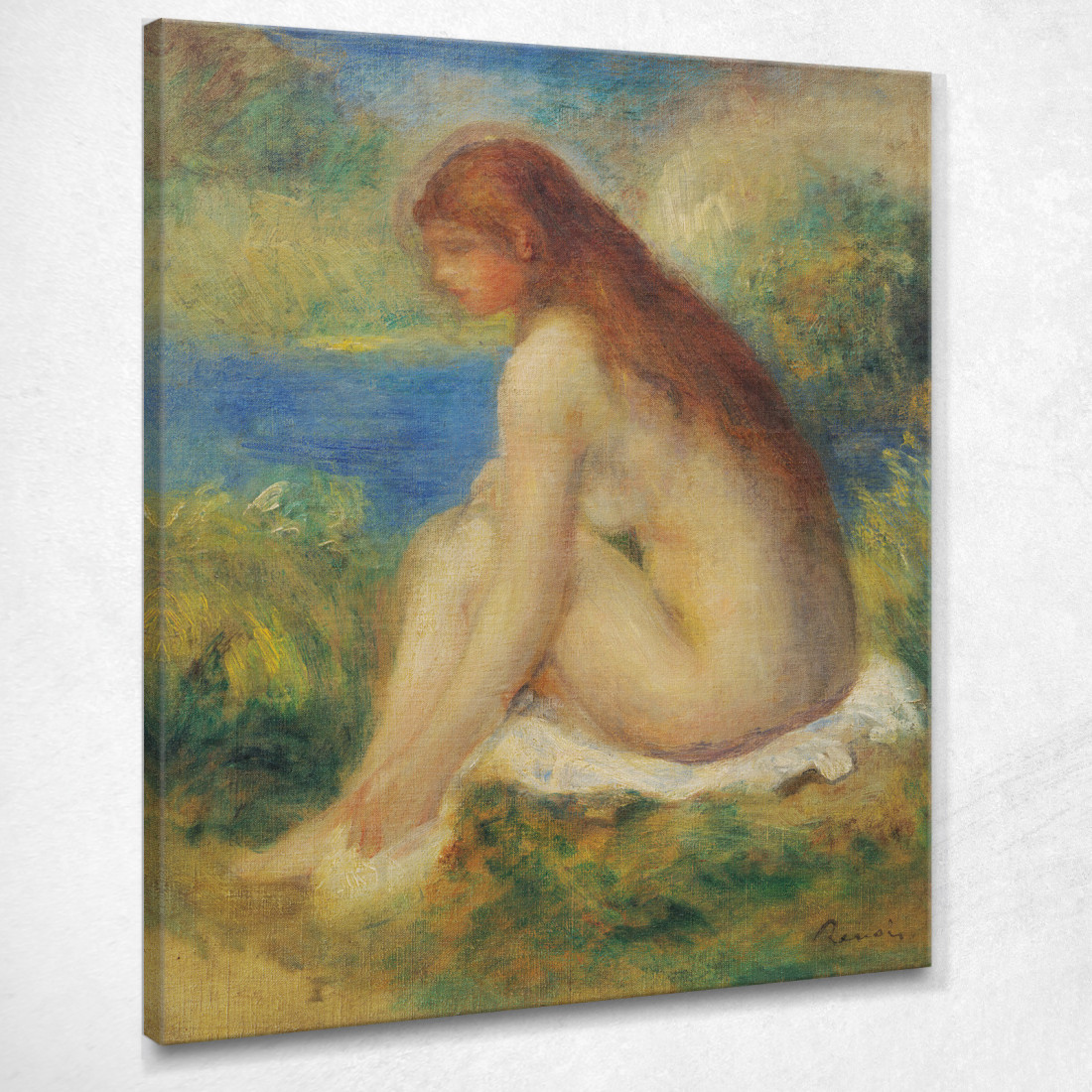 Seduta Nuda Della Donna Pierre-Auguste Renoir par72 quadro stampato su tela Seduta Nuda Della Donna Pierre-Auguste Renoir par72 quadro stampato su tela