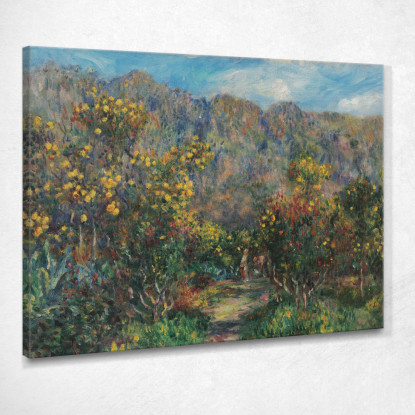 Paesaggio Con Mimose Parco Les Collettes Pierre-Auguste Renoir par75 quadro stampato su tela