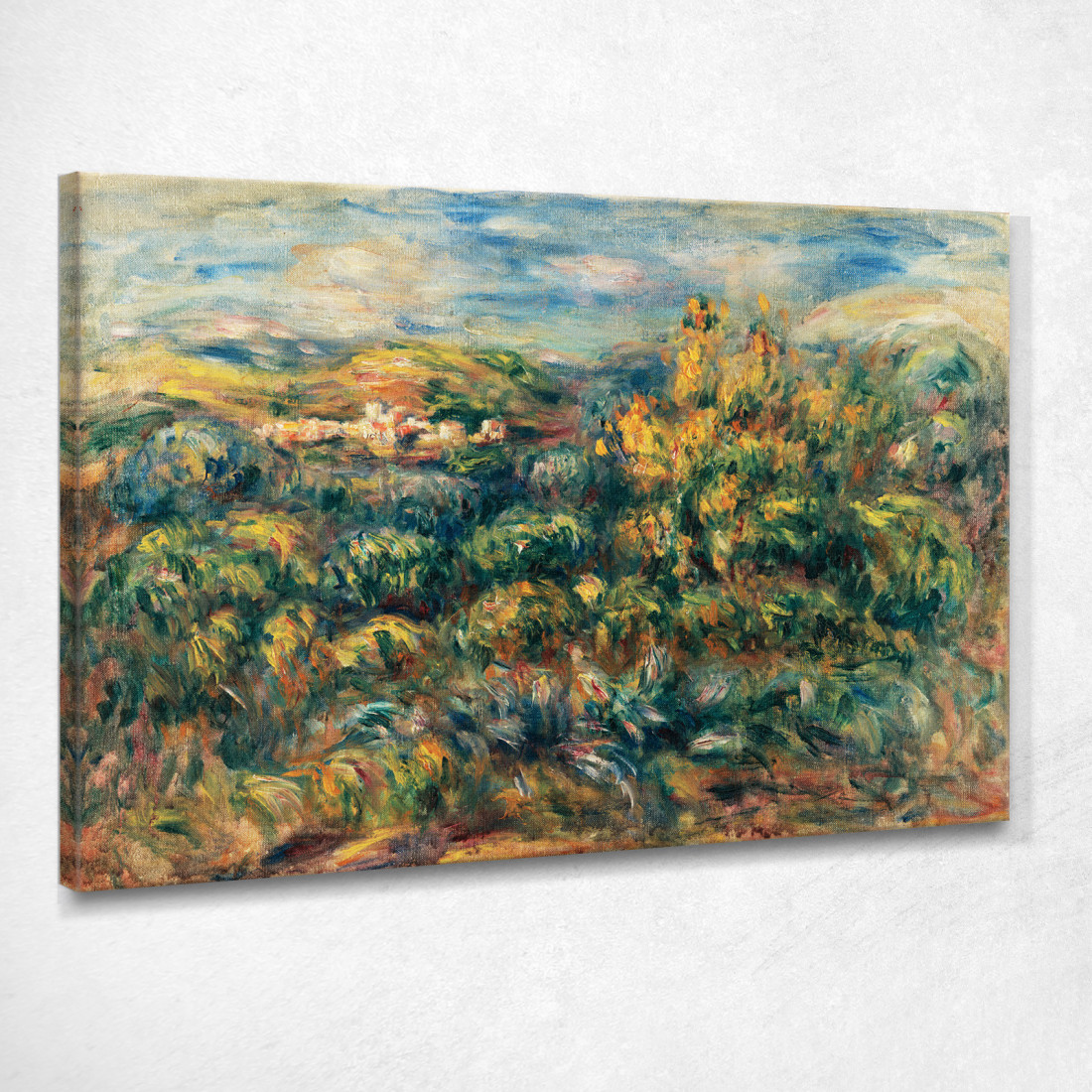 Paesaggio Di Cagnes 1905-1908 Pierre-Auguste Renoir par76 quadro stampato su tela Paesaggio Di Cagnes 1905-1908 Pierre-Auguste Renoir par76 quadro stampato su tela