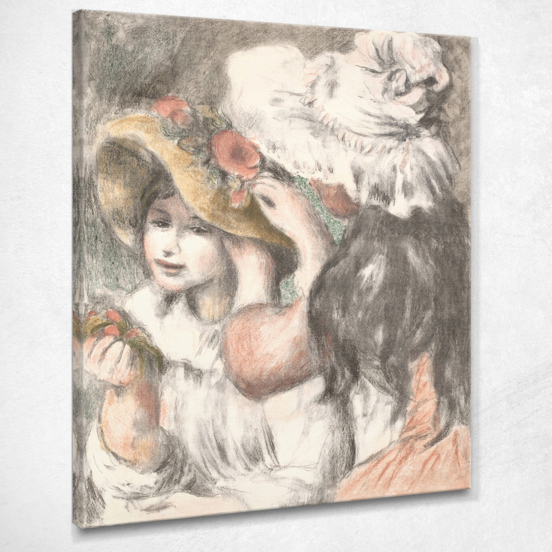 Appuntare Il Cappello 1898 Pierre-Auguste Renoir par78 quadro stampato su tela Appuntare Il Cappello 1898 Pierre-Auguste Renoir par78 quadro stampato su tela
