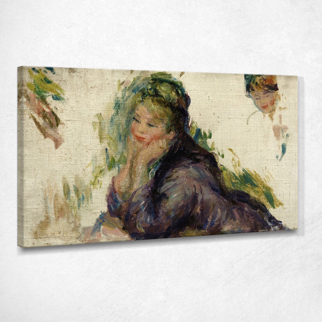 Donna Appoggiata Sui Gomiti Pierre-Auguste Renoir par82 quadro stampato su tela Donna Appoggiata Sui Gomiti Pierre-Auguste Renoir par82 quadro stampato su tela