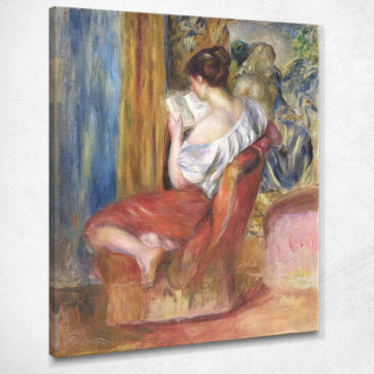 Donna Che Legge 1900 Pierre-Auguste Renoir par100 quadro stampato su tela