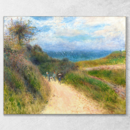 Strada Per Berneval 1880 Pierre-Auguste Renoir par103 quadro stampato su tela
