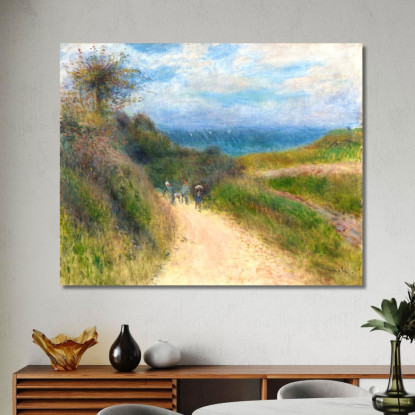 Strada Per Berneval 1880 Pierre-Auguste Renoir par103 quadro stampato su tela