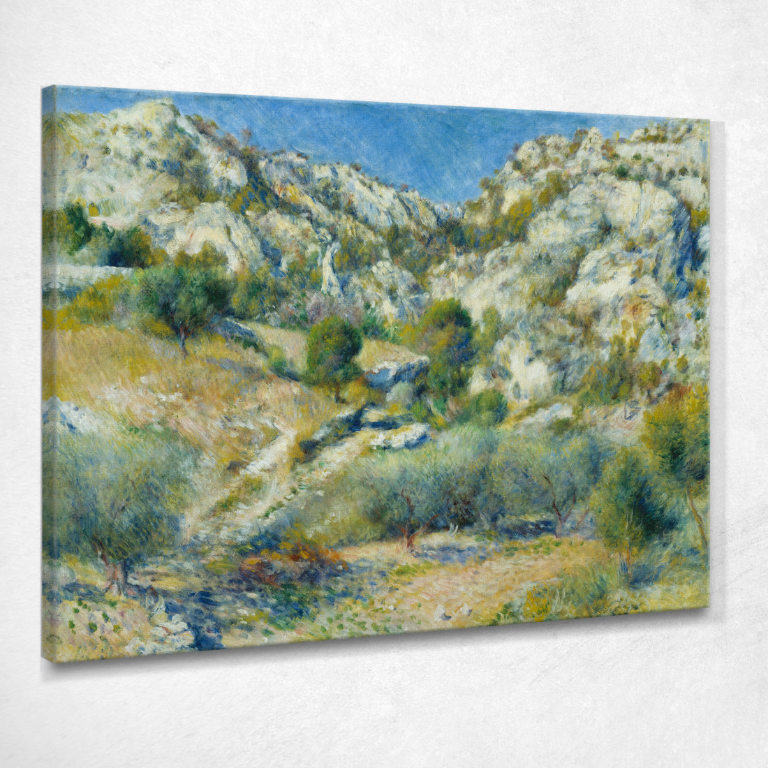 Balze Rocciose A L'Estaque 1882 Pierre-Auguste Renoir par106 quadro stampato su tela