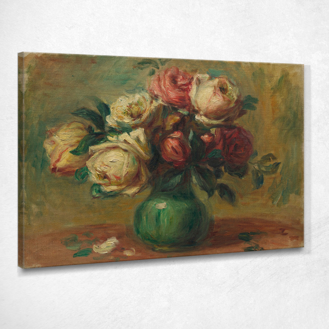 Rose In Vaso 1890 Pierre-Auguste Renoir par108 quadro stampato su tela Rose In Vaso 1890 Pierre-Auguste Renoir par108 quadro stampato su tela