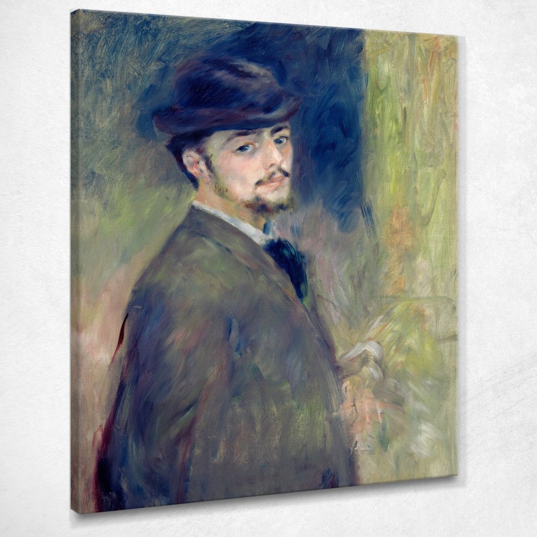 Autoritratto 1876 Pierre-Auguste Renoir par110 quadro stampato su tela Autoritratto 1876 Pierre-Auguste Renoir par110 quadro stampato su tela