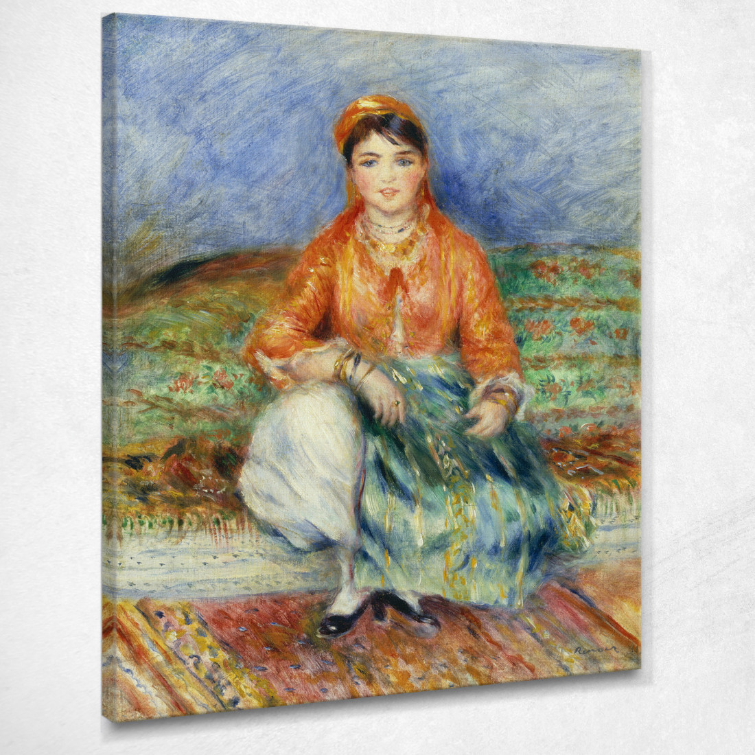 Ragazza Algerina Pierre-Auguste Renoir par118 quadro stampato su tela Ragazza Algerina Pierre-Auguste Renoir par118 quadro stampato su tela