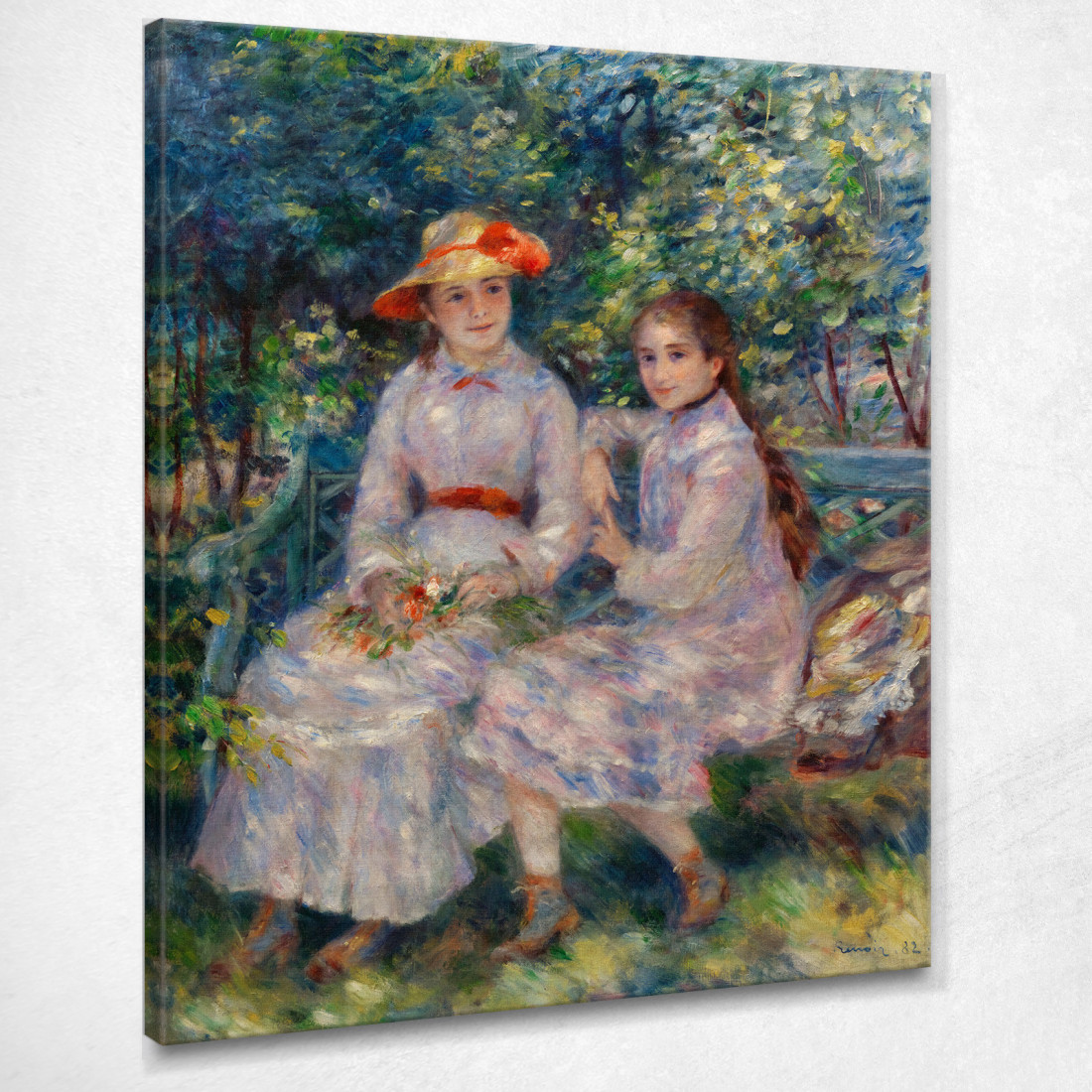 Le Figlie Di Durand-Ruel Pierre-Auguste Renoir par126 quadro stampato su tela Le Figlie Di Durand-Ruel Pierre-Auguste Renoir par126 quadro stampato su tela