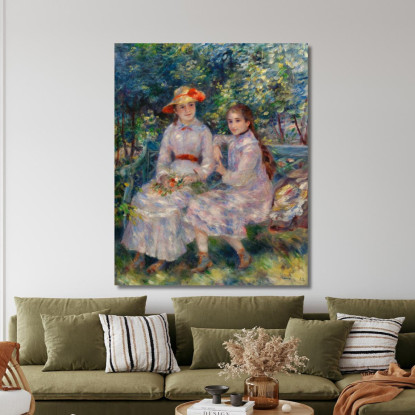 Le Figlie Di Durand-Ruel Pierre-Auguste Renoir par126 quadro stampato su tela