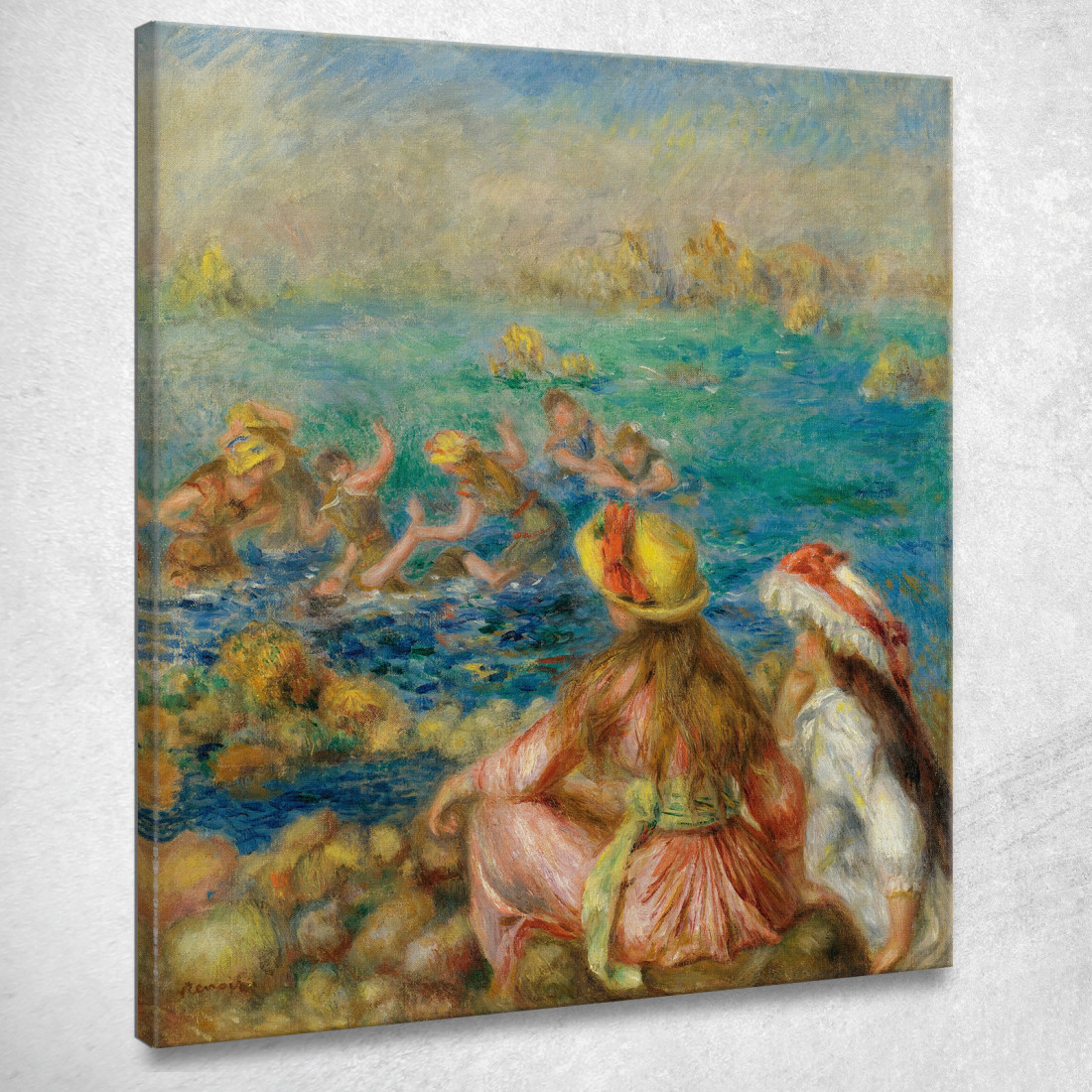 Bagnanti Pierre-Auguste Renoir par156 quadro stampato su tela Bagnanti Pierre-Auguste Renoir par156 quadro stampato su tela