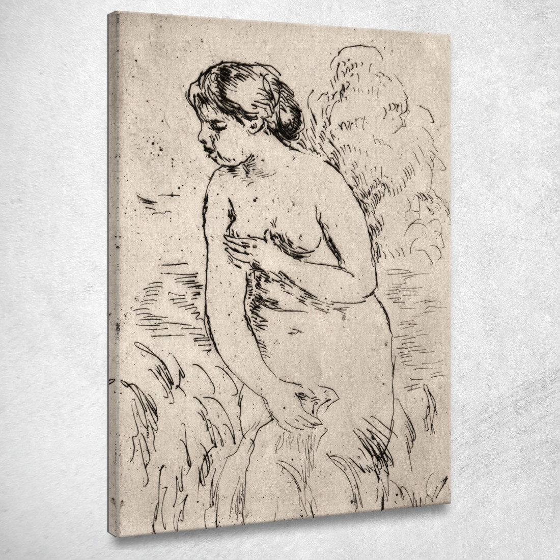 Bagnante In Piedi Fino Alle Ginocchia Pierre-Auguste Renoir par161 quadro stampato su tela Bagnante In Piedi Fino Alle Ginocchia Pierre-Auguste Renoir par161 quadro stampato su tela