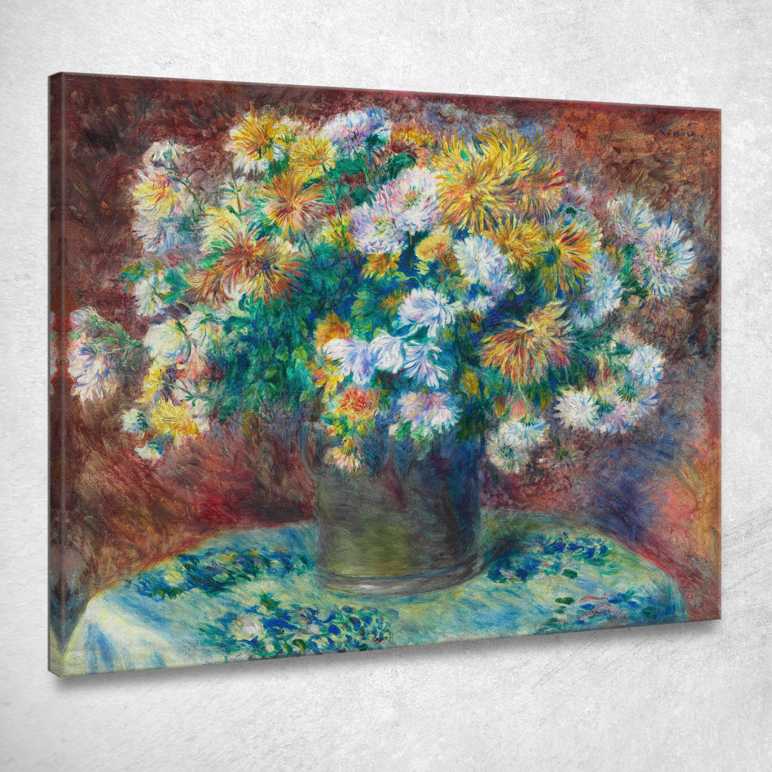 Crisantemi Pierre-Auguste Renoir par184 quadro stampato su tela Crisantemi Pierre-Auguste Renoir par184 quadro stampato su tela