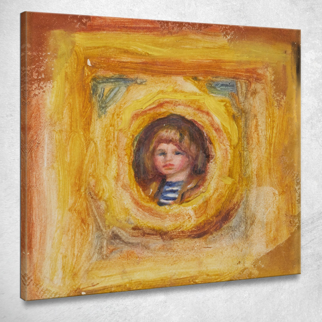Claude Renoir Nel Medaglione Pierre-Auguste Renoir par187 quadro stampato su tela Claude Renoir Nel Medaglione Pierre-Auguste Renoir par187 quadro stampato su tela