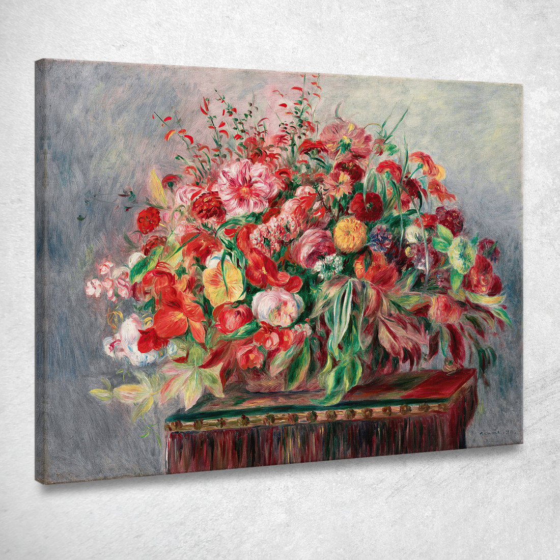 Cesto Di Fiori Pierre-Auguste Renoir par193 quadro stampato su tela