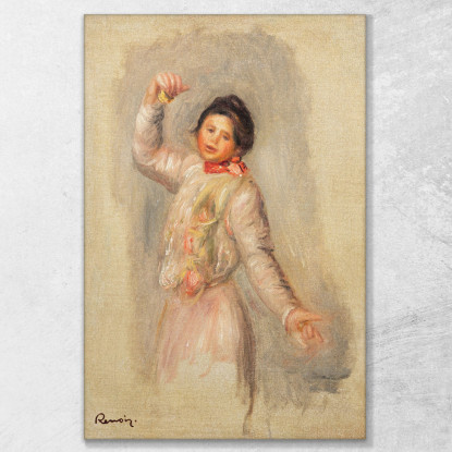 Ballerina Di Nacchere Pierre-Auguste Renoir par195 quadro stampato su tela