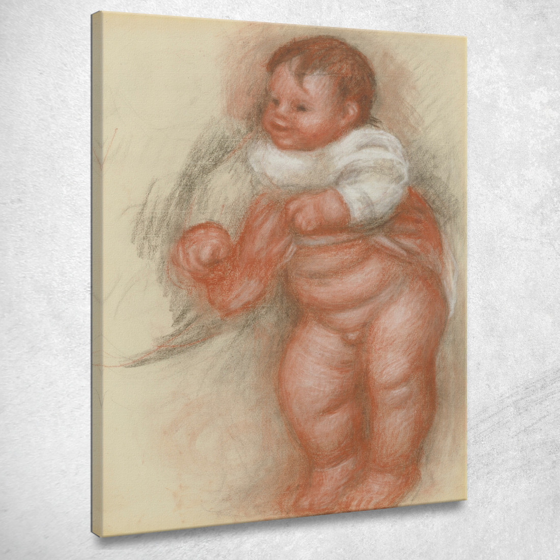 Bambino Nudo In Piedi Pierre-Auguste Renoir par204 quadro stampato su tela Bambino Nudo In Piedi Pierre-Auguste Renoir par204 quadro stampato su tela