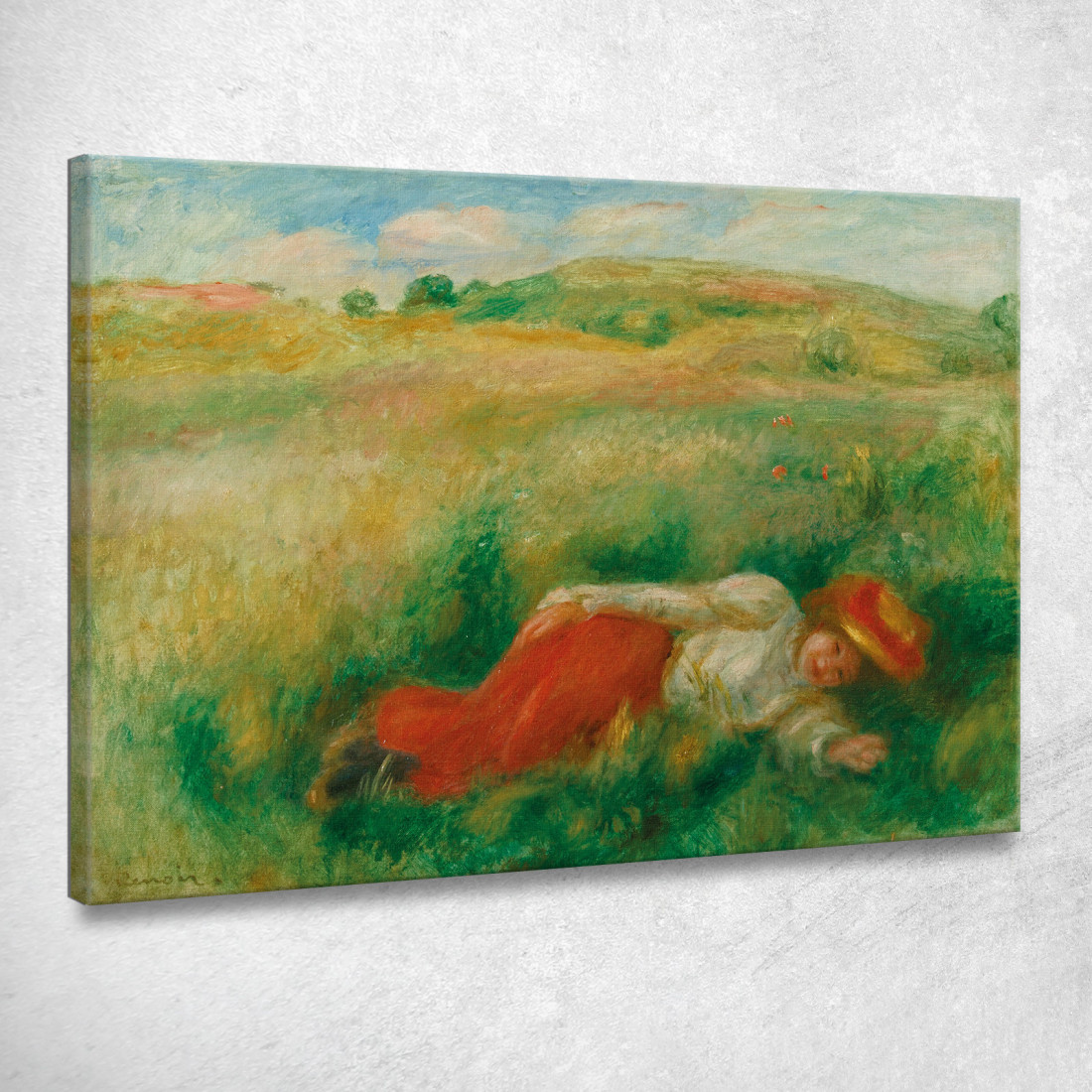 Donna Che Si Trova Nell'Erba Pierre-Auguste Renoir par212 quadro stampato su tela Donna Che Si Trova Nell'Erba Pierre-Auguste Renoir par212 quadro stampato su tela