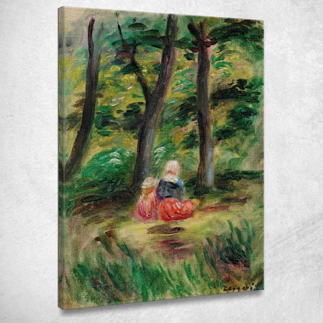 Donna E Bambino In Un Paesaggio Pierre-Auguste Renoir par216 quadro stampato su tela Donna E Bambino In Un Paesaggio Pierre-Auguste Renoir par216 quadro stampato su tela