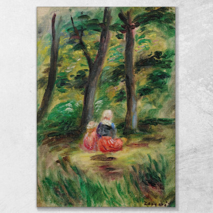 Donna E Bambino In Un Paesaggio Pierre-Auguste Renoir par216 quadro stampato su tela