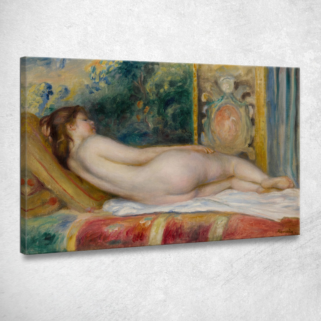 Donna Nuda Sdraiata Pierre-Auguste Renoir par221 quadro stampato su tela Donna Nuda Sdraiata Pierre-Auguste Renoir par221 quadro stampato su tela