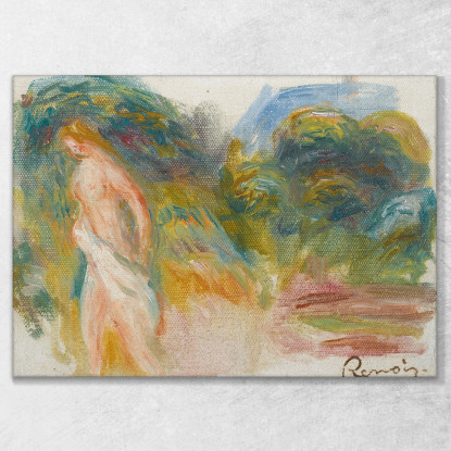 Donna Nuda E Paesaggio Pierre-Auguste Renoir par223 quadro stampato su tela