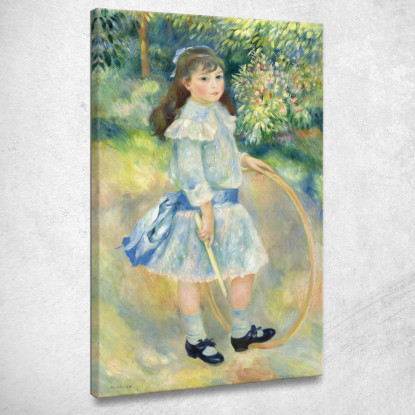 Ragazza Con Un Cerchio Pierre-Auguste Renoir par244 quadro stampato su tela