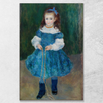 Ragazza Con La Corda Per Saltare Ritratto Di Delphine Legrand Pierre-Auguste Renoir par245 quadro stampato su tela