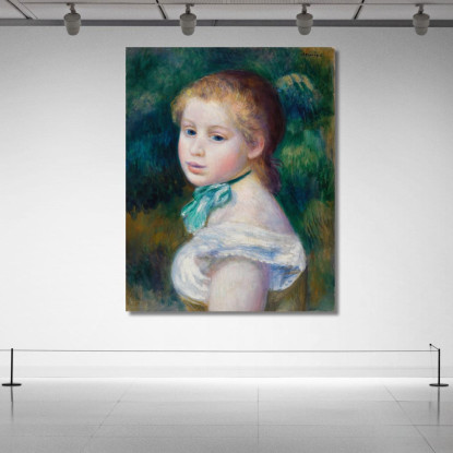 Testa Di Giovane Ragazza Pierre-Auguste Renoir par255 quadro stampato su tela
