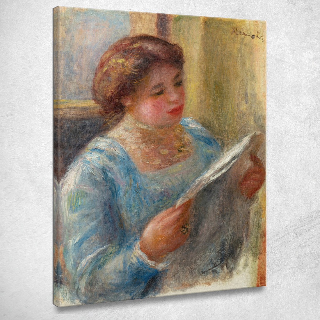 Lettura Della Giovane Donna Pierre-Auguste Renoir par268 quadro stampato su tela Lettura Della Giovane Donna Pierre-Auguste Renoir par268 quadro stampato su tela