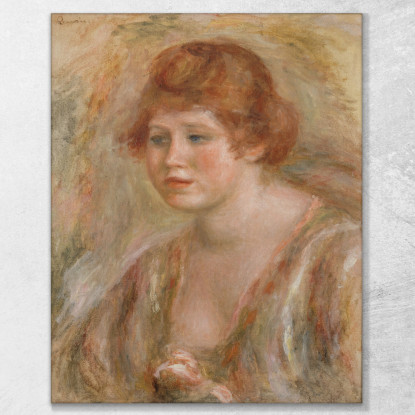 Giovane Donna Con Rosa Pierre-Auguste Renoir par270 quadro stampato su tela