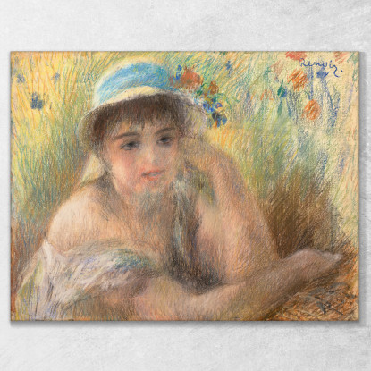 Giovane Ragazza Estate Pierre-Auguste Renoir par271 quadro stampato su tela