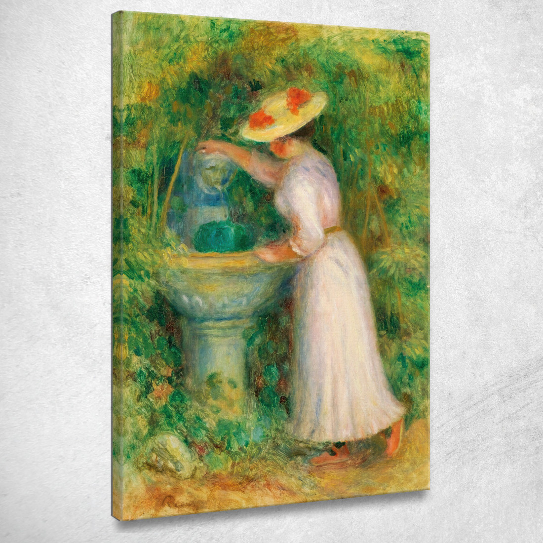 Giovane Ragazza Vicino Ad Una Fontana Pierre-Auguste Renoir par274 quadro stampato su tela Giovane Ragazza Vicino Ad Una Fontana Pierre-Auguste Renoir par274 quadro stampato su tela