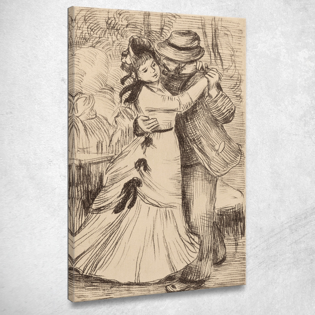 Danza In Campagna Pierre-Auguste Renoir par280 quadro stampato su tela Danza In Campagna Pierre-Auguste Renoir par280 quadro stampato su tela