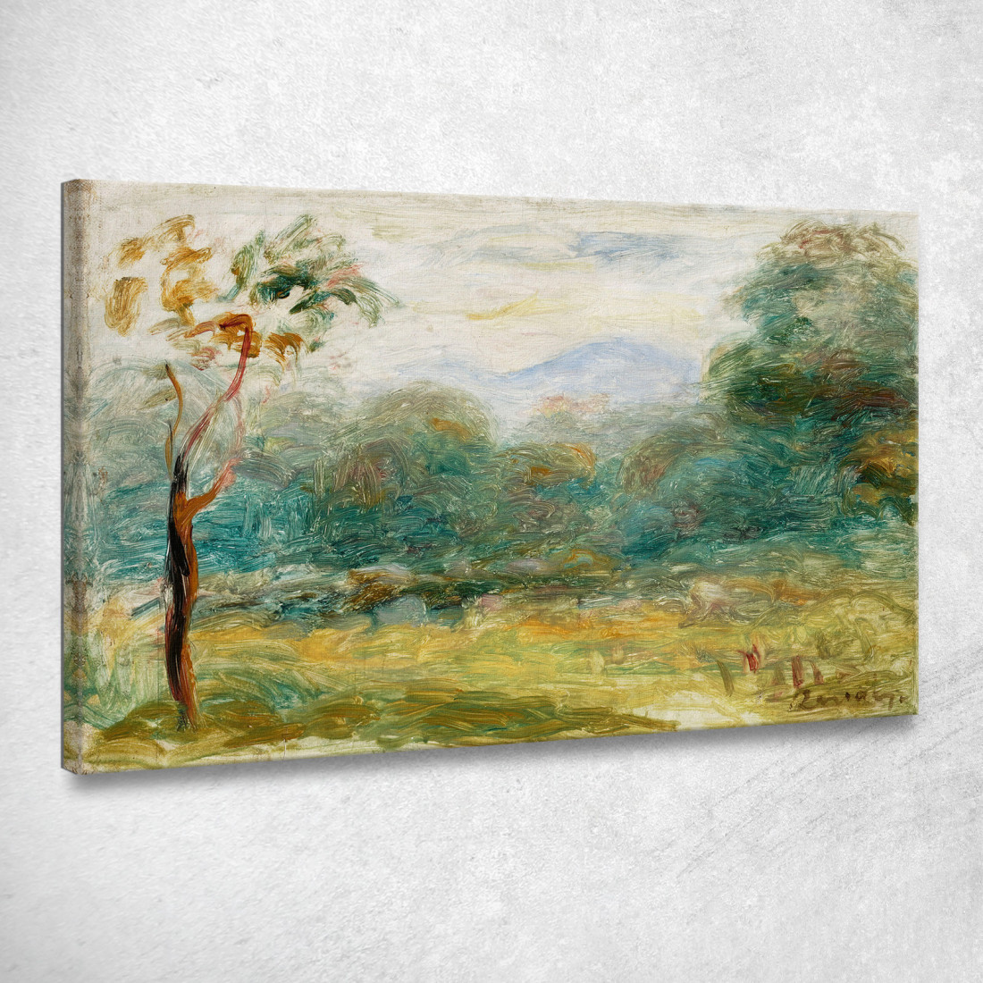 Paesaggio Dal Sud Della Francia Cagnes-Sur-Mer Pierre-Auguste Renoir par295 quadro stampato su tela Paesaggio Dal Sud Della Francia Cagnes-Sur-Mer Pierre-Auguste Renoir par295 quadro stampato su tela