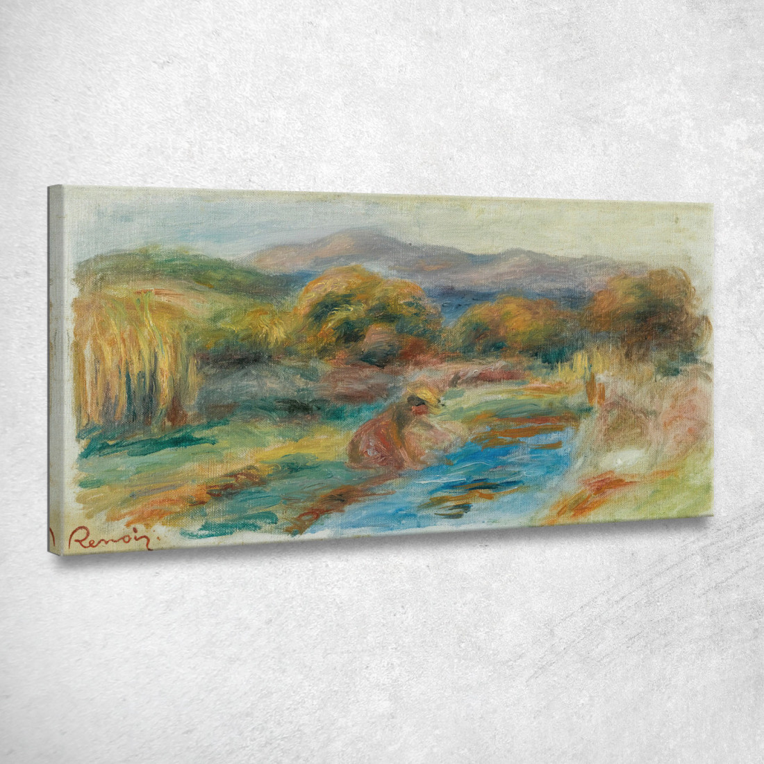 Lavatrice In Un Paesaggio Pierre-Auguste Renoir par306 quadro stampato su tela Lavatrice In Un Paesaggio Pierre-Auguste Renoir par306 quadro stampato su tela