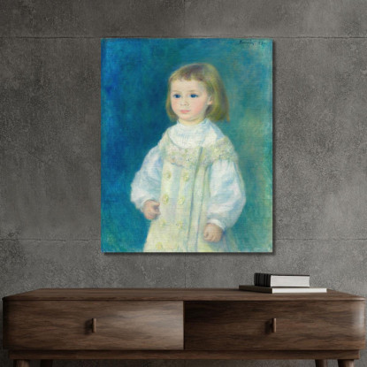 Lucie Berard Bambina Vestita Di Bianco Pierre-Auguste Renoir par328 quadro stampato su tela