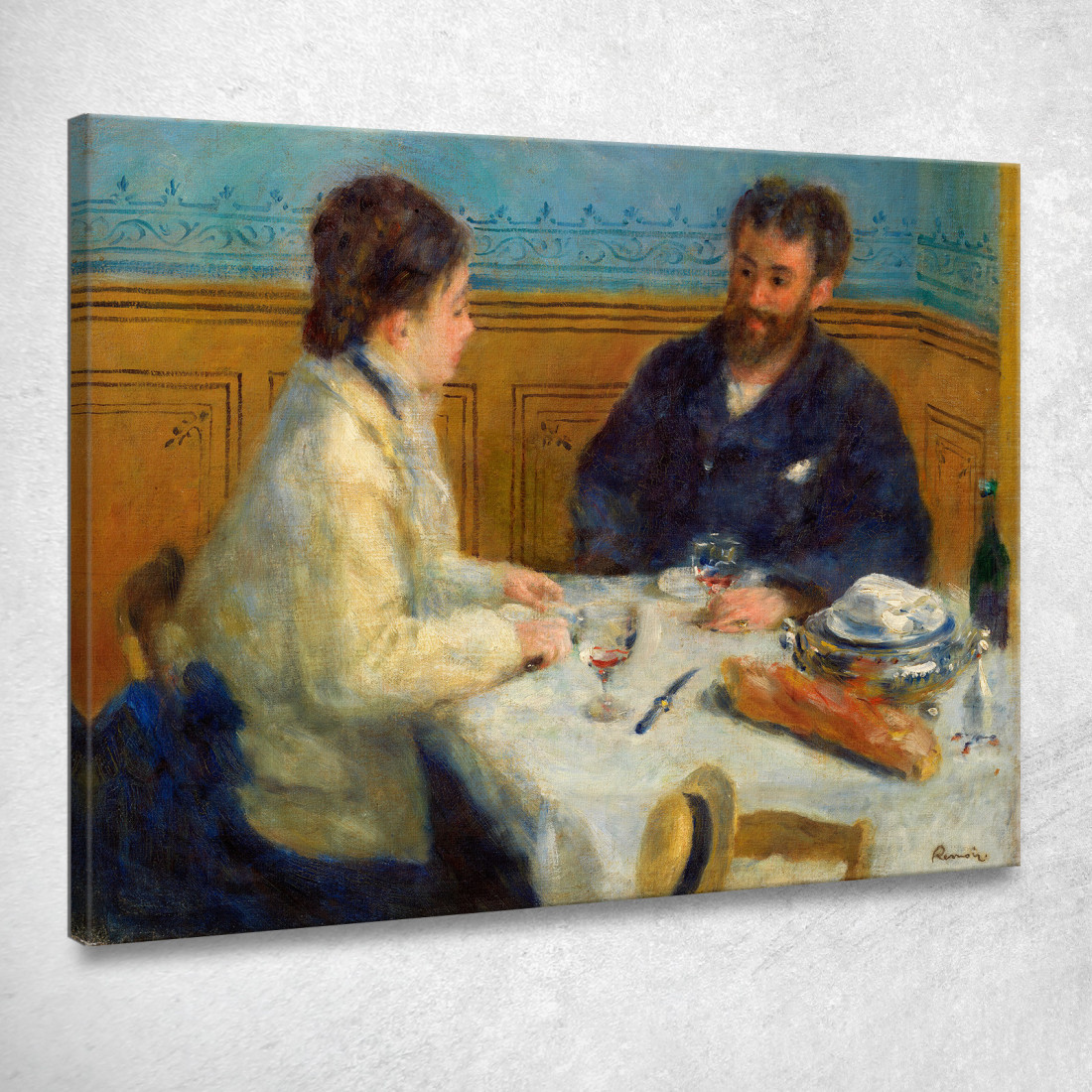 Pranzo Pranzo Pierre-Auguste Renoir par329 quadro stampato su tela Pranzo Pranzo Pierre-Auguste Renoir par329 quadro stampato su tela