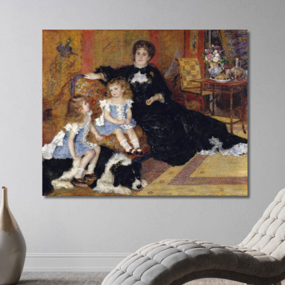 Madame Georges Charpentier Lemonnier E I Suoi Figli Pierre-Auguste Renoir par333 quadro stampato su tela