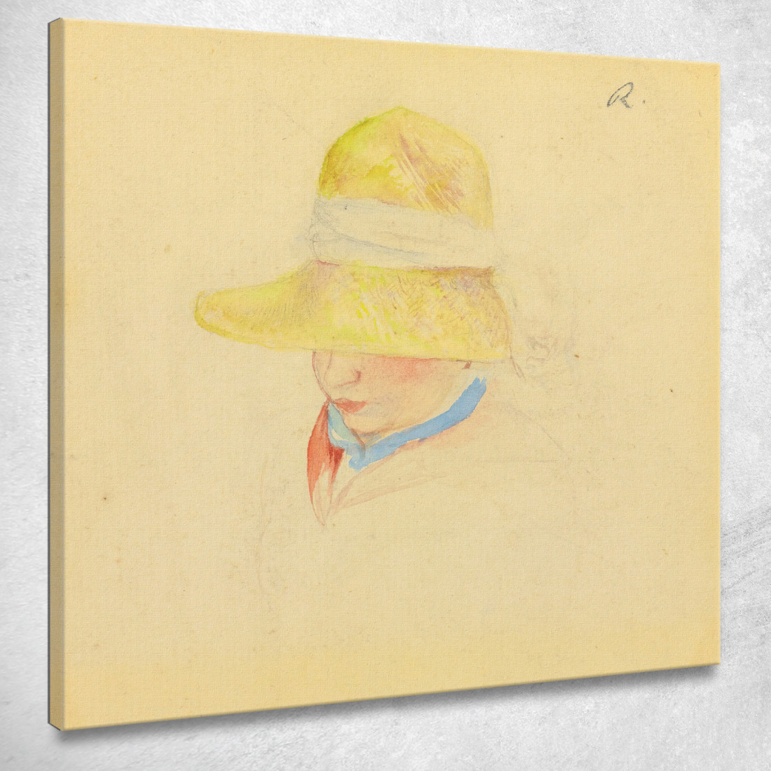 Madame Renoir Con Il Cappello Pierre-Auguste Renoir par337 quadro stampato su tela Madame Renoir Con Il Cappello Pierre-Auguste Renoir par337 quadro stampato su tela