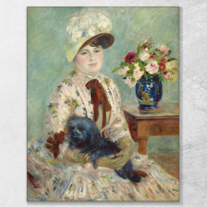 La Signorina Charlotte Berthier Pierre-Auguste Renoir par344 quadro stampato su tela