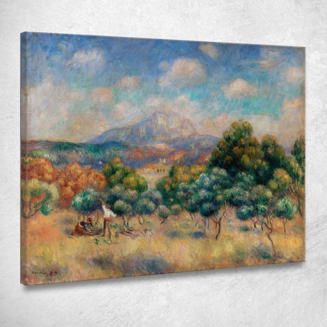 Paesaggio Montano Di Sainte-Victoire Pierre-Auguste Renoir par346 quadro stampato su tela Paesaggio Montano Di Sainte-Victoire Pierre-Auguste Renoir par346 quadro stampato su tela