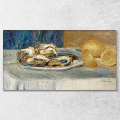 Natura Morta Con Limoni E Ostriche Pierre-Auguste Renoir par352 quadro stampato su tela