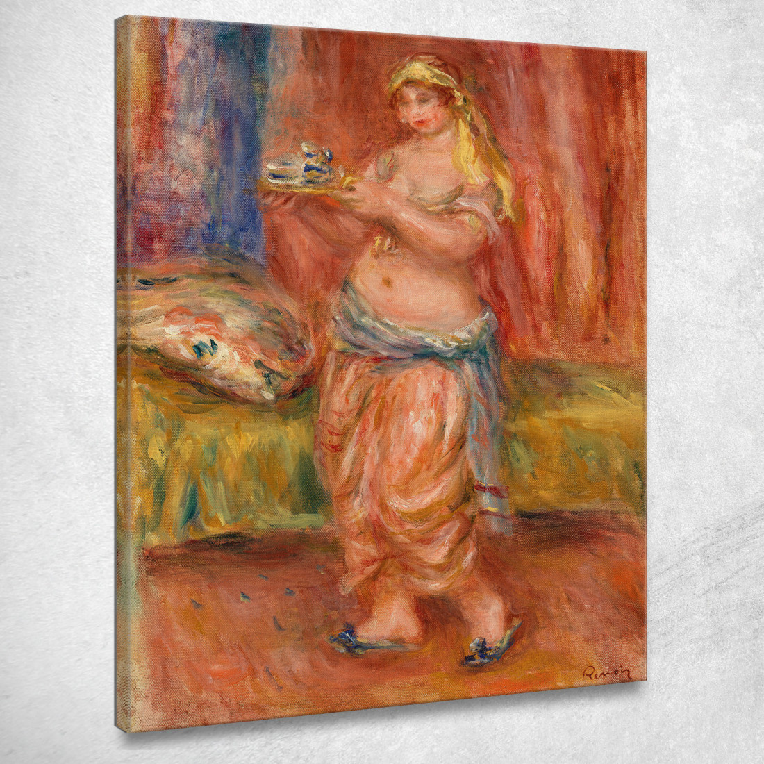 Odalisca Con Set Da Tè Odalisca Con Teiera Pierre-Auguste Renoir par371 quadro stampato su tela Odalisca Con Set Da Tè Odalisca Con Teiera Pierre-Auguste Renoir par371 quadro stampato su tela