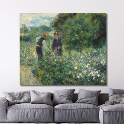 Raccogliere Fiori Pierre-Auguste Renoir par400 quadro stampato su tela