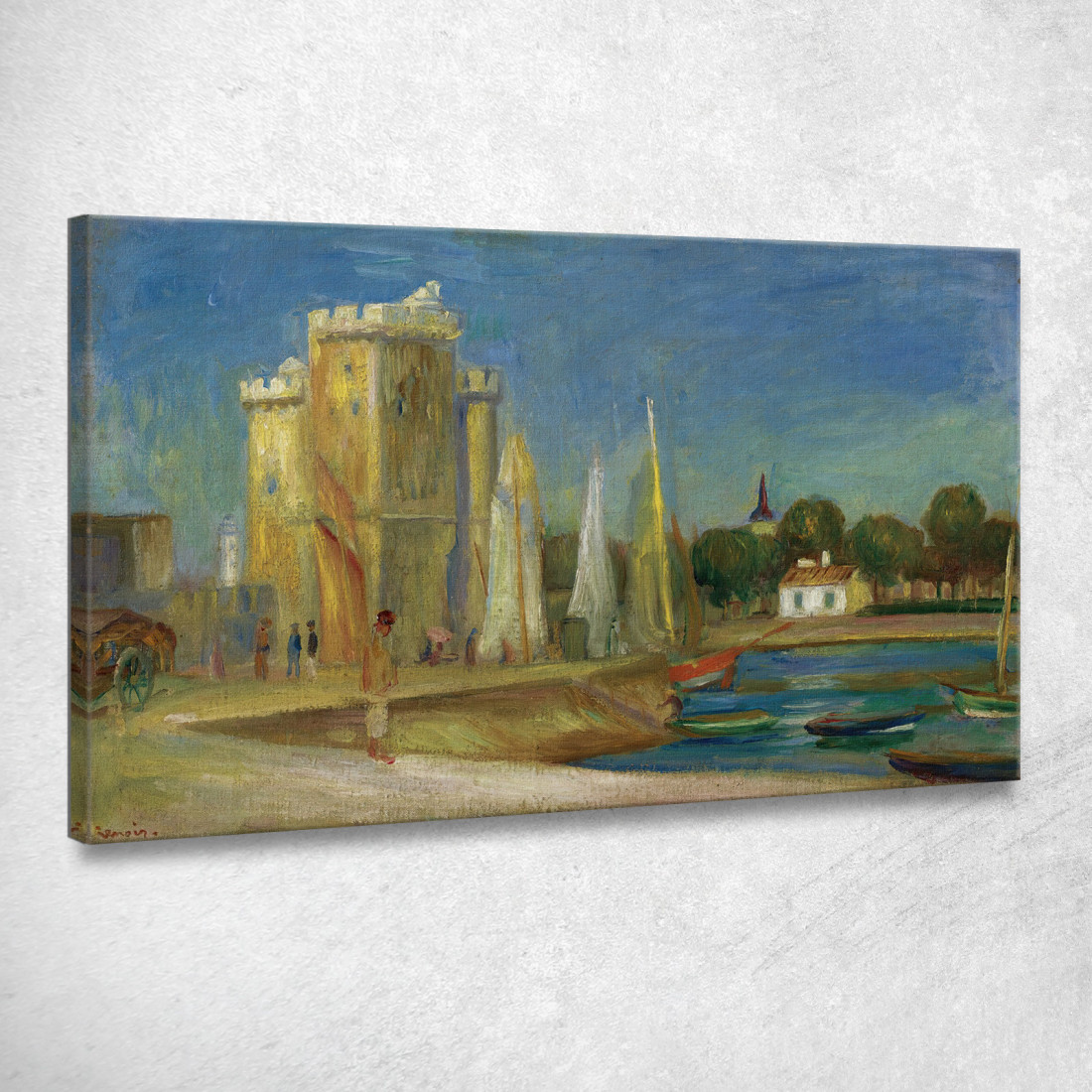 Porto Di La Rochelle Pierre-Auguste Renoir par404 quadro stampato su tela Porto Di La Rochelle Pierre-Auguste Renoir par404 quadro stampato su tela