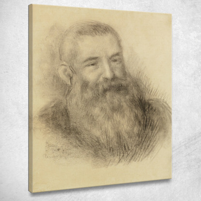 Ritratto Di Claude Monet Pierre-Auguste Renoir par405 quadro stampato su tela