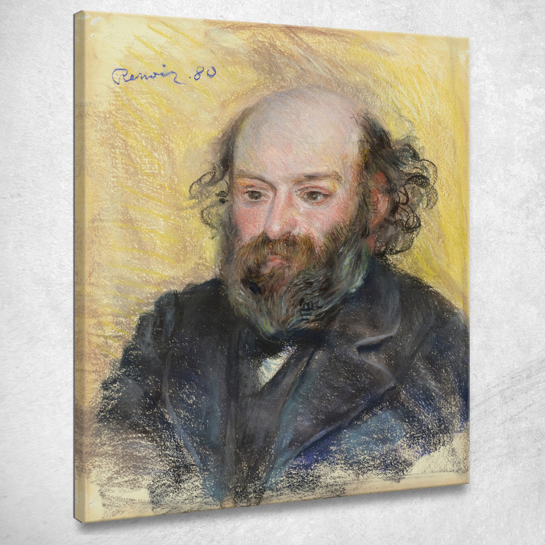 Ritratto Di Cézanne Pierre-Auguste Renoir par406 quadro stampato su tela Ritratto Di Cézanne Pierre-Auguste Renoir par406 quadro stampato su tela