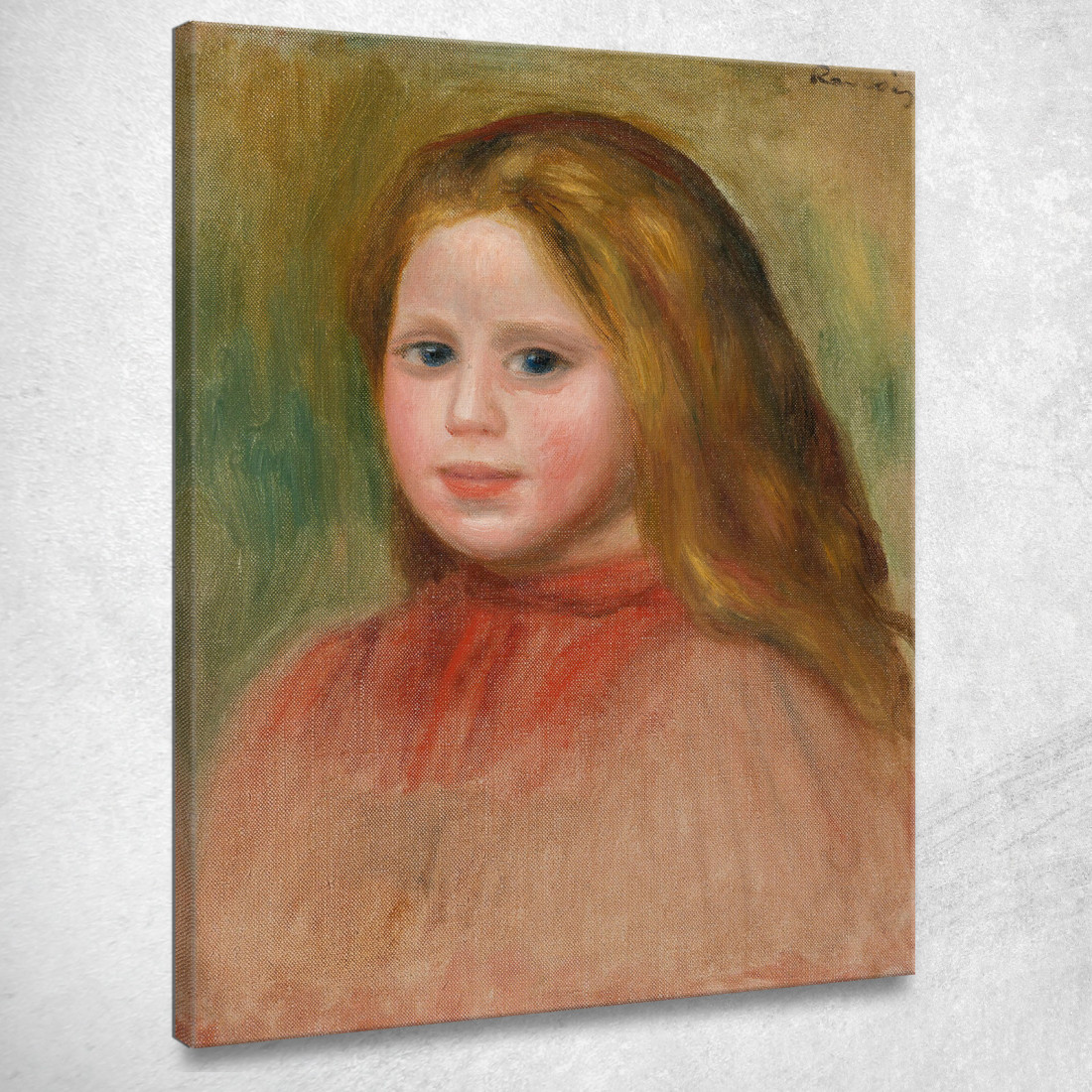 Ritratto Di Giovane Ragazza Pierre-Auguste Renoir par413 quadro stampato su tela Ritratto Di Giovane Ragazza Pierre-Auguste Renoir par413 quadro stampato su tela