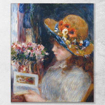 Ragazza Che Legge Pierre-Auguste Renoir par429 quadro stampato su tela